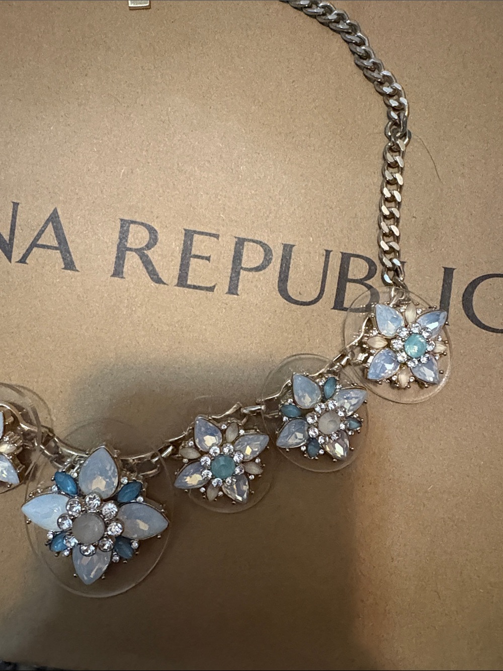 The Limited Necklace with Light Blue Floral Clusters - Picture 2 of 4